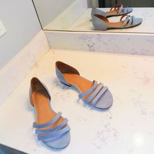 Dusty Blue Flats Sz 10